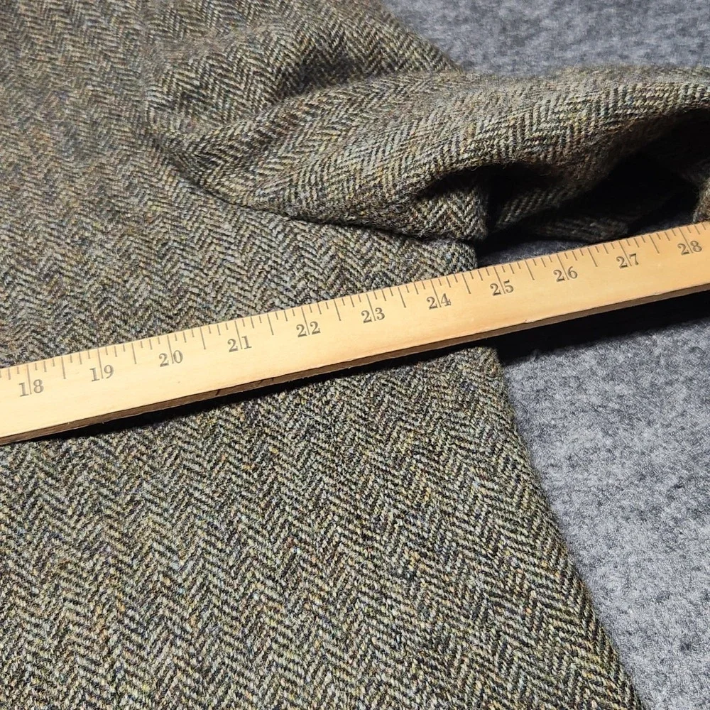 Woolrich Harris Tweed Handwoven Scottish Wool Herringbone Blazer Jacket 48L